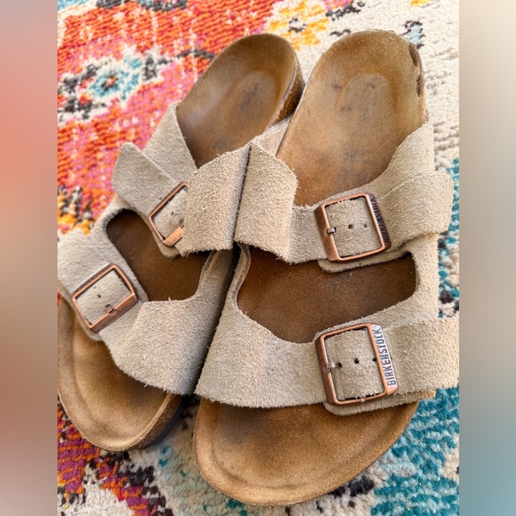 Birkenstock Arizona Suede Soft Footbed Sandal - Picture 8 of 10